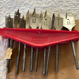 Stanley Drill Bit Set with Red Holder